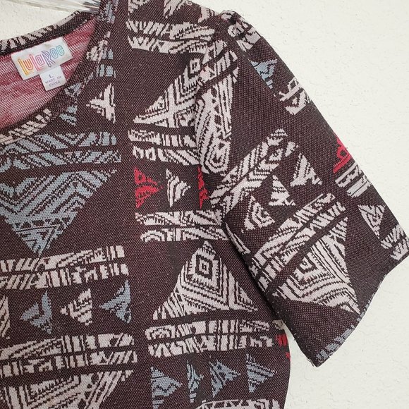 Lularoe Amelia short sleeve Aztec Dress Large - Picture 7 of 10